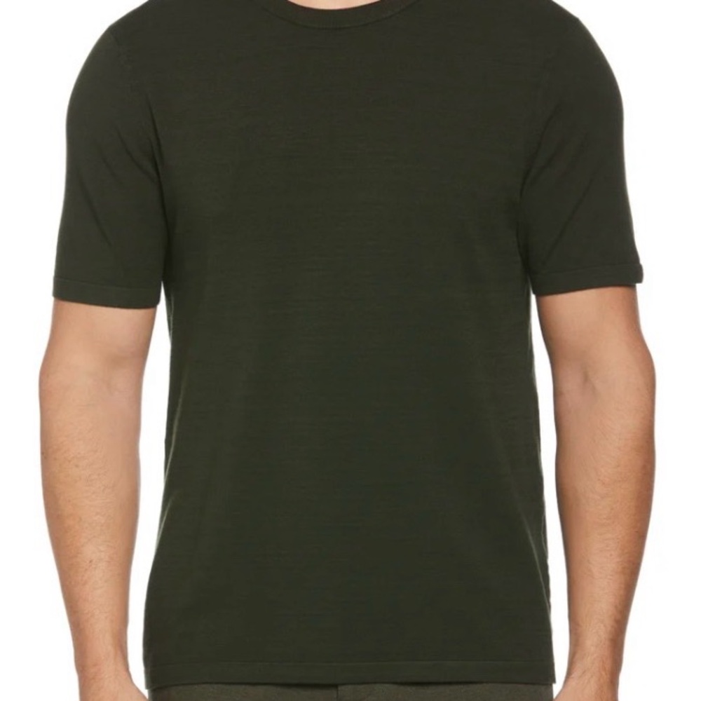 Perry Ellis Men's Dark Green Short Sleeve Tee